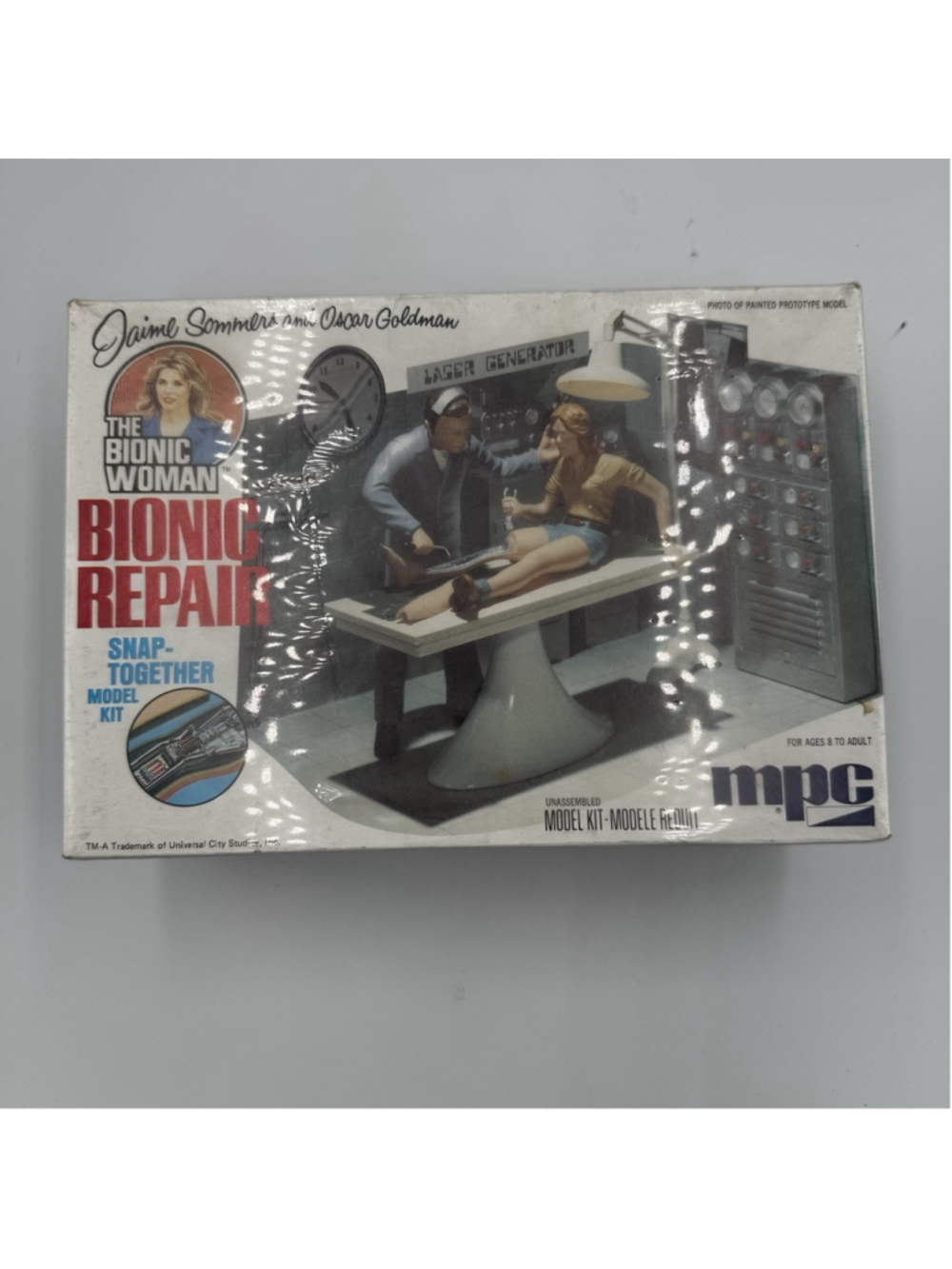 Vintage MPC The Bionic Woman Bionic Repair Snap-Together Model Kit NEW Sealed